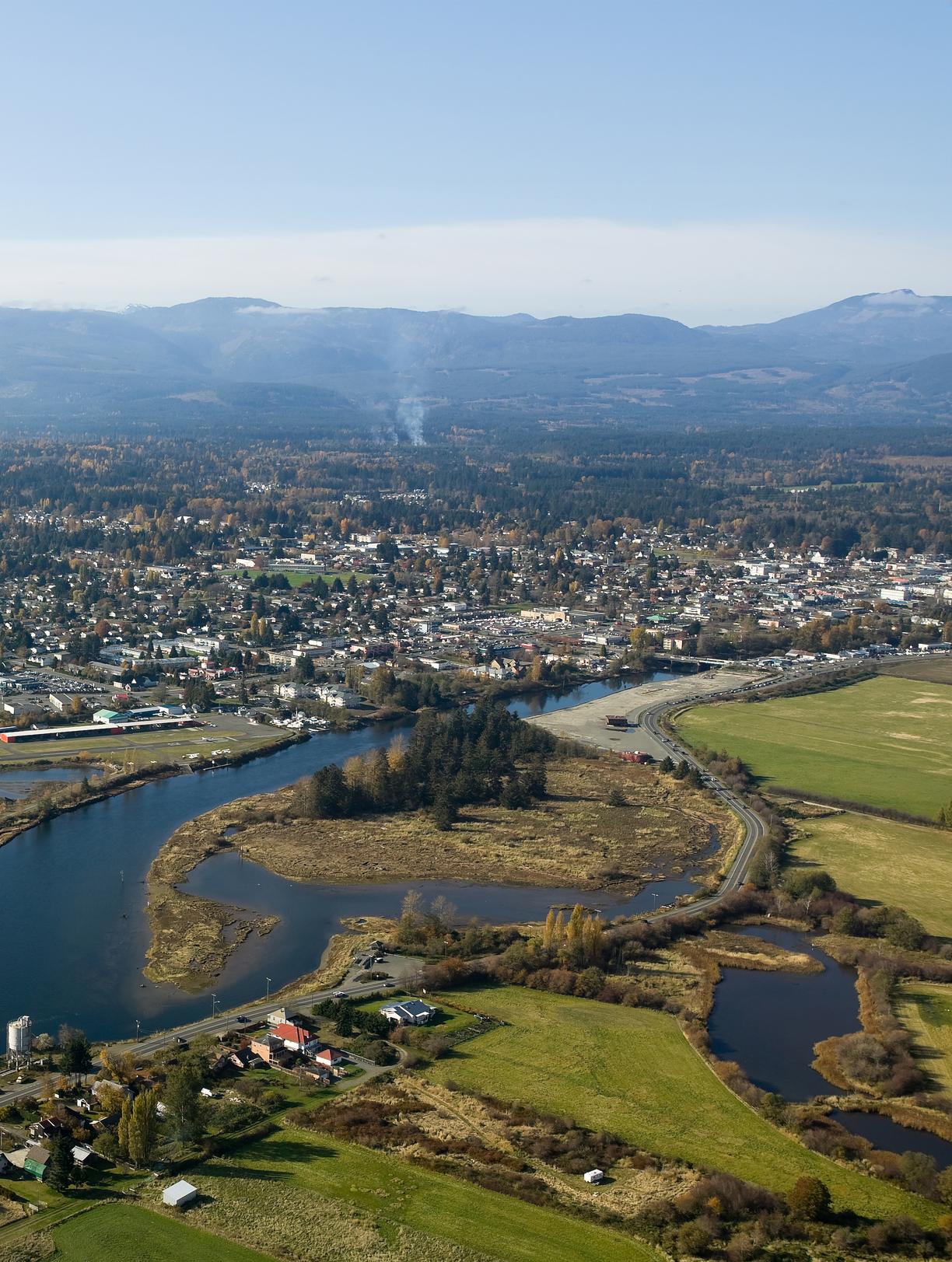 a bird's eye view of development in Comox valley 